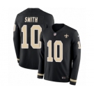 Men's Nike New Orleans Saints #10 Tre'Quan Smith Limited Black Therma Long Sleeve NFL Jersey