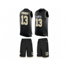 Men's Nike New Orleans Saints #13 Michael Thomas Limited Black Tank Top Suit NFL Jersey