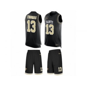 Men's Nike New Orleans Saints #13 Michael Thomas Limited Black Tank Top Suit NFL Jersey