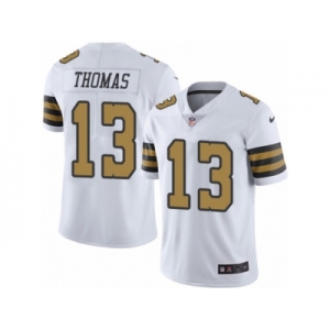 Men's Nike New Orleans Saints #13 Michael Thomas Limited White Rush NFL Jersey