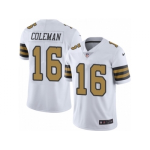 Men's Nike New Orleans Saints #16 Brandon Coleman Limited White Rush NFL Jersey