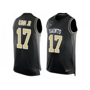 Men's Nike New Orleans Saints #17 Ted Ginn Jr Limited Black Player Name & Number Tank Top NFL Jersey