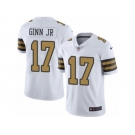 Men's Nike New Orleans Saints #17 Ted Ginn Jr Limited White Rush NFL Jersey