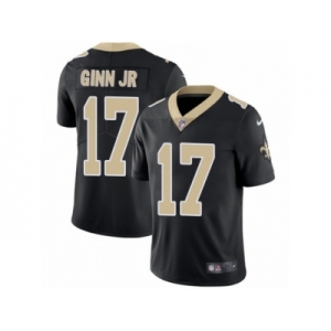 Men's Nike New Orleans Saints #17 Ted Ginn Jr Vapor Untouchable Limited Black Team Color NFL Jersey