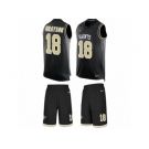 Men's Nike New Orleans Saints #18 Garrett Grayson Limited Black Tank Top Suit NFL Jersey