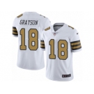 Men's Nike New Orleans Saints #18 Garrett Grayson Limited White Rush NFL Jersey