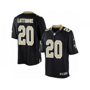 Men's Nike New Orleans Saints #20 Marshon Lattimore Limited Black Team Color NFL Jersey