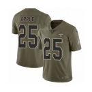 Men's Nike New Orleans Saints #25 Eli Apple Limited Olive 2017 Salute to Service NFL Jersey