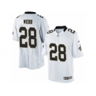 Men's Nike New Orleans Saints #28 B.W. Webb Limited White NFL Jersey