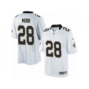 Men's Nike New Orleans Saints #28 B.W. Webb Limited White NFL Jersey