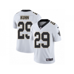 Men's Nike New Orleans Saints #29 John Kuhn Vapor Untouchable Limited White NFL Jersey