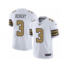 Men's Nike New Orleans Saints #3 Bobby Hebert Limited White Rush NFL Jersey