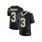 Men's Nike New Orleans Saints #3 Bobby Hebert Vapor Untouchable Limited Black Team Color NFL Jersey