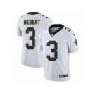 Men's Nike New Orleans Saints #3 Bobby Hebert Vapor Untouchable Limited White NFL Jersey