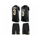 Men's Nike New Orleans Saints #3 Will Lutz Limited Black Tank Top Suit NFL Jersey