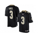 Men's Nike New Orleans Saints #3 Will Lutz Limited Black Team Color NFL Jersey