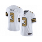 Men's Nike New Orleans Saints #3 Will Lutz Limited White Rush NFL Jersey