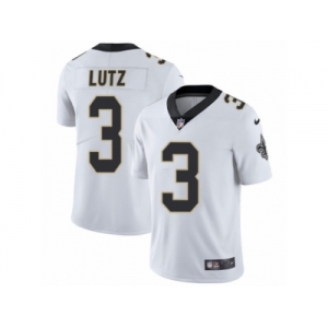 Men's Nike New Orleans Saints #3 Will Lutz Vapor Untouchable Limited White NFL Jersey