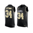 Men's Nike New Orleans Saints #34 Marshon Lattimore Limited Black Player Name & Number Tank Top NFL Jersey