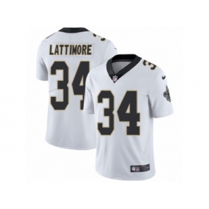 Men's Nike New Orleans Saints #34 Marshon Lattimore Limited White NFL Jersey