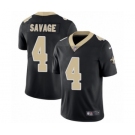 Men's Nike New Orleans Saints #4 Tom Savage Black Team Color Vapor Untouchable Limited Player NFL Jersey