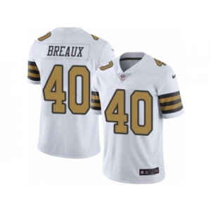 Men's Nike New Orleans Saints #40 Delvin Breaux Limited White Rush NFL Jersey