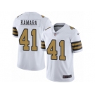 Men's Nike New Orleans Saints #41 Alvin Kamara Limited White Rush NFL Jersey