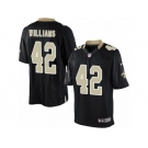 Men's Nike New Orleans Saints #42 Marcus Williams Limited Black Team Color NFL Jersey