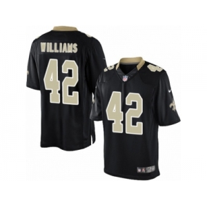 Men's Nike New Orleans Saints #42 Marcus Williams Limited Black Team Color NFL Jersey