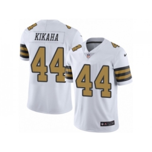 Men's Nike New Orleans Saints #44 Hau'oli Kikaha Limited White Rush NFL Jersey