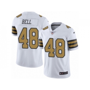 Men's Nike New Orleans Saints #48 Vonn Bell Limited White Rush NFL Jersey