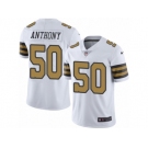 Men's Nike New Orleans Saints #50 Stephone Anthony Limited White Rush NFL Jersey