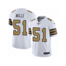 Men's Nike New Orleans Saints #51 Sam Mills Limited White Rush NFL Jersey