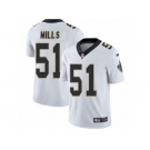 Men's Nike New Orleans Saints #51 Sam Mills Vapor Untouchable Limited White NFL Jersey