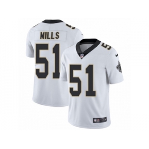 Men's Nike New Orleans Saints #51 Sam Mills Vapor Untouchable Limited White NFL Jersey