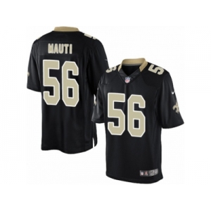 Men's Nike New Orleans Saints #56 Michael Mauti Limited Black Team Color NFL Jersey