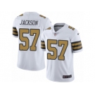 Men's Nike New Orleans Saints #57 Rickey Jackson Limited White Rush NFL Jersey