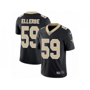 Men's Nike New Orleans Saints #59 Dannell Ellerbe Vapor Untouchable Limited Black Team Color NFL Jersey