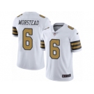 Men's Nike New Orleans Saints #6 Thomas Morstead Limited White Rush NFL Jersey