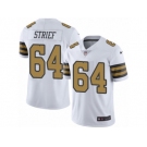 Men's Nike New Orleans Saints #64 Zach Strief Limited White Rush NFL Jersey