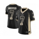 Men's Nike New Orleans Saints #7 Morten Andersen Limited Black Rush Drift Fashion NFL Jersey