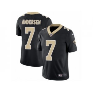 Men's Nike New Orleans Saints #7 Morten Andersen Vapor Untouchable Limited Black Team Color NFL Jersey