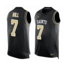 Men's Nike New Orleans Saints #7 Taysom Hill Limited Black Player Name & Number Tank Top NFL Jersey