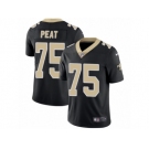 Men's Nike New Orleans Saints #75 Andrus Peat Vapor Untouchable Limited Black Team Color NFL Jersey