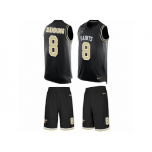 Men's Nike New Orleans Saints #8 Archie Manning Limited Black Tank Top Suit NFL Jersey