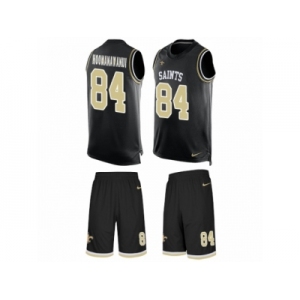 Men's Nike New Orleans Saints #84 Michael Hoomanawanui Limited Black Tank Top Suit NFL Jersey