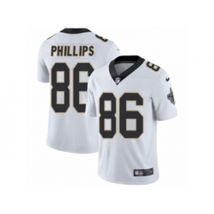 Men's Nike New Orleans Saints #86 John Phillips Vapor Untouchable Limited White NFL Jersey