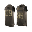 Men's Nike New Orleans Saints #89 Josh Hill Limited Green Salute to Service Tank Top NFL Jersey