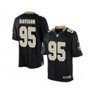 Men's Nike New Orleans Saints #95 Tyeler Davison Limited Black Team Color NFL Jersey