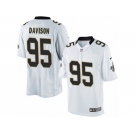 Men's Nike New Orleans Saints #95 Tyeler Davison Limited White NFL Jersey